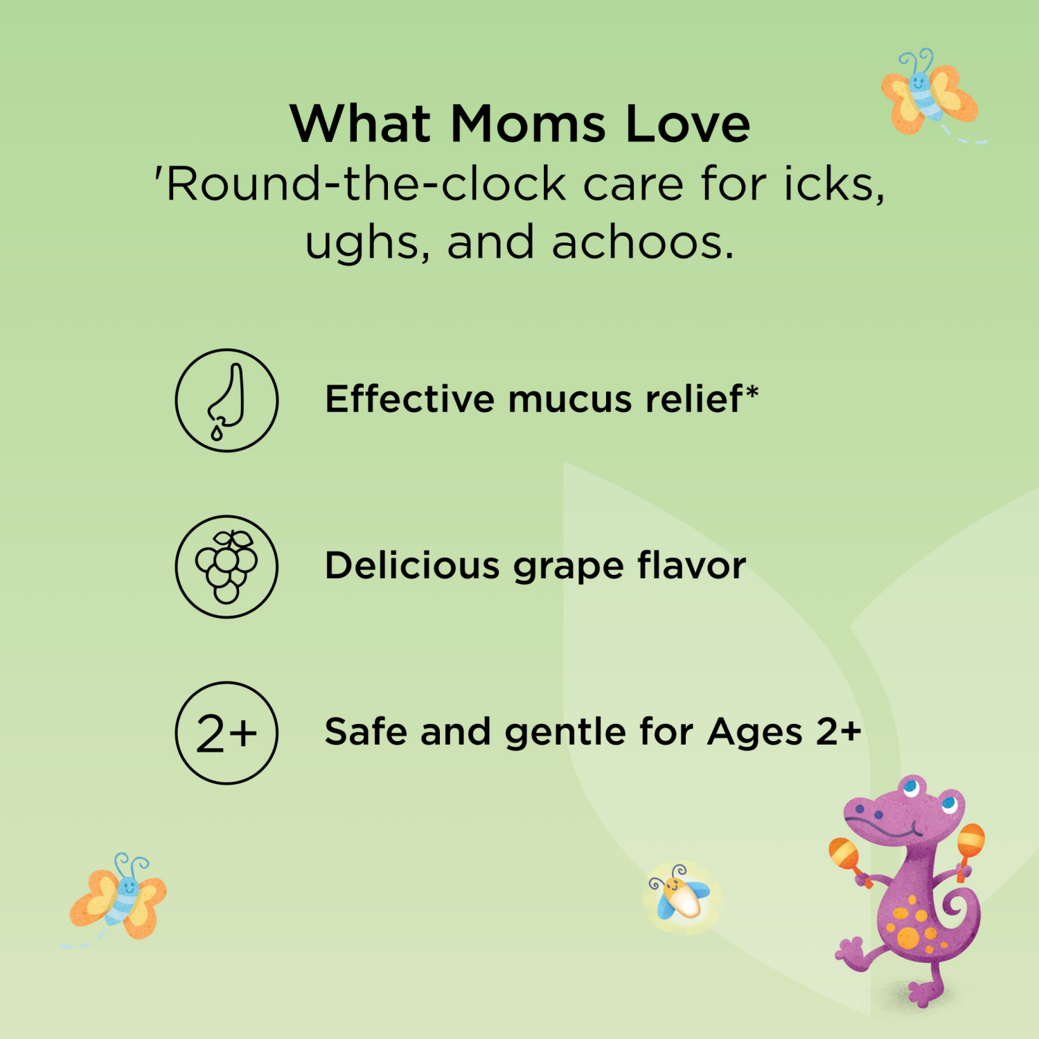 slide 7 of 7, Hyland's Naturals Kids Natural Grape Flavor Mucus + Cold Relief Combo Pack 2 - 4 fl oz Bottles, 2 ct