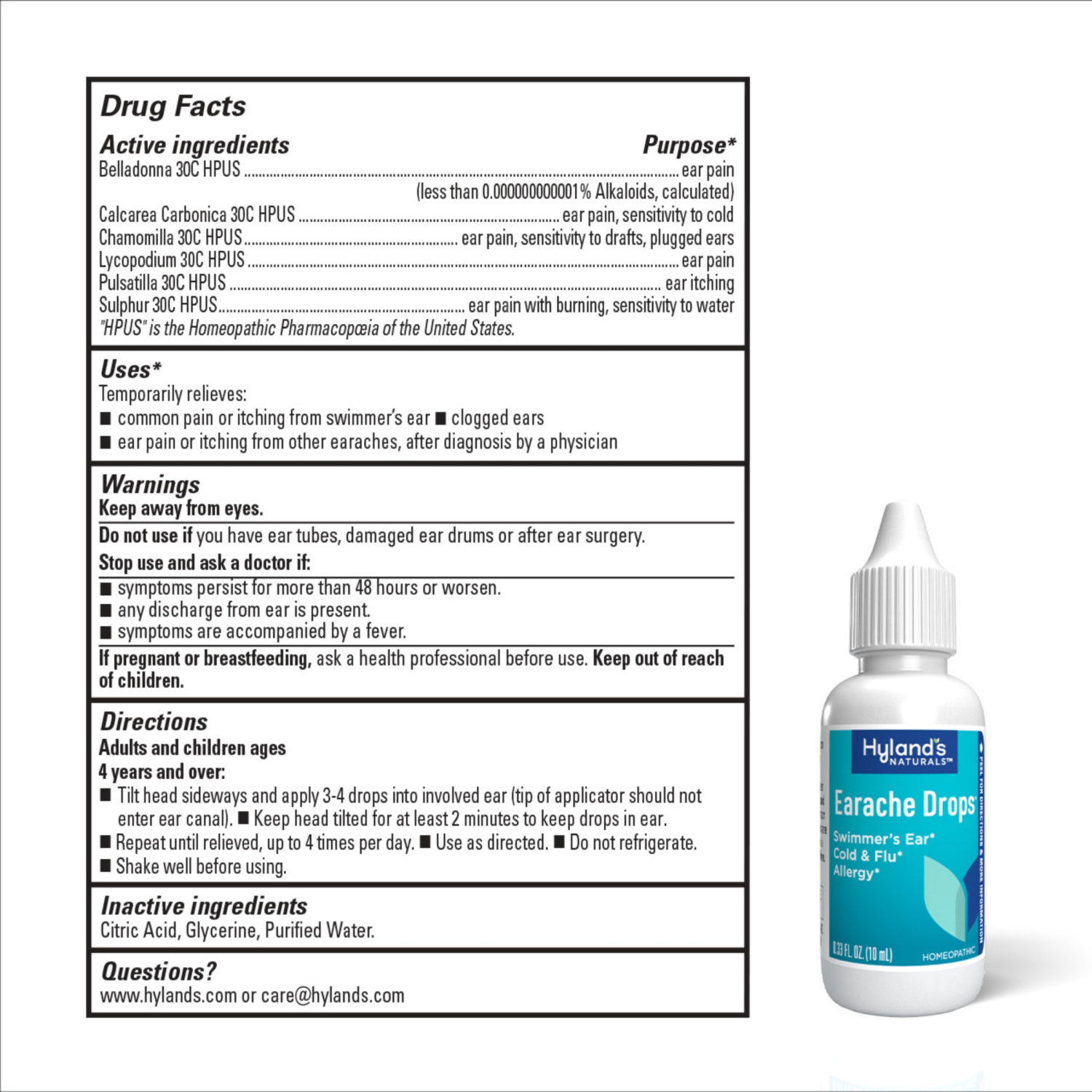 slide 2 of 8, Hyland's Naturals Earache Drops 0.33 fl oz, 0.33 fl oz