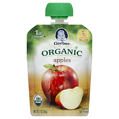 slide 1 of 1, Gerber Organic 1st Foods Baby Food, Apples, 3.17 oz