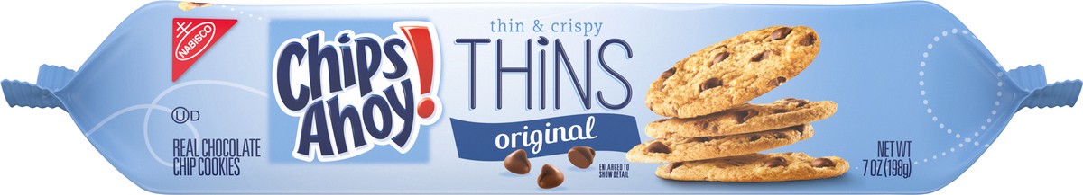 slide 9 of 9, CHIPS AHOY! Thins Original Chocolate Chip Cookies, 7 oz, 7 oz