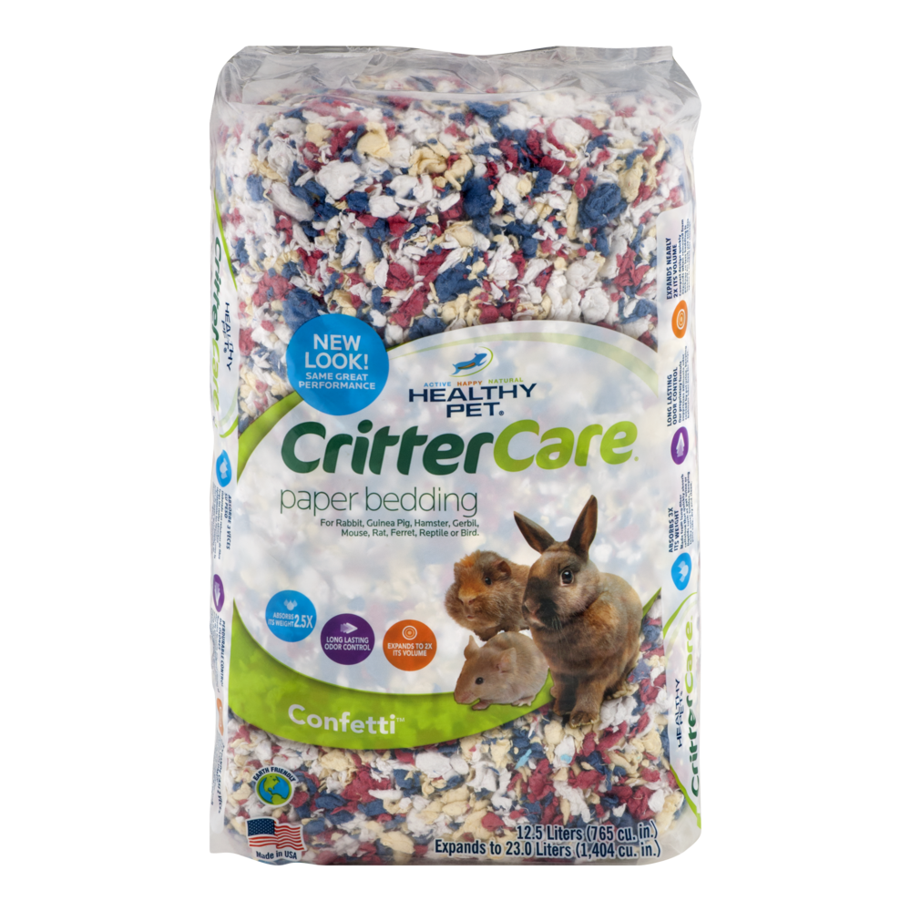 slide 1 of 1, Healthy Pet CritterCare Paper Bedding Confetti, 23 liter