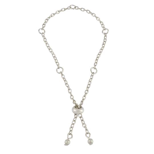 slide 1 of 3, 9" Rhodium Slider Charm Bracelet By Bead Landing, 9 in