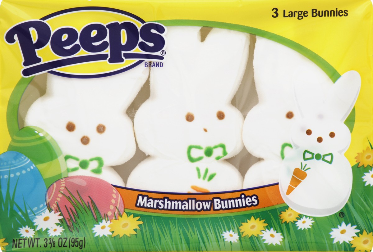 slide 4 of 4, Peeps Marshmallow Bunnies Arge Bunnies, 3 ct