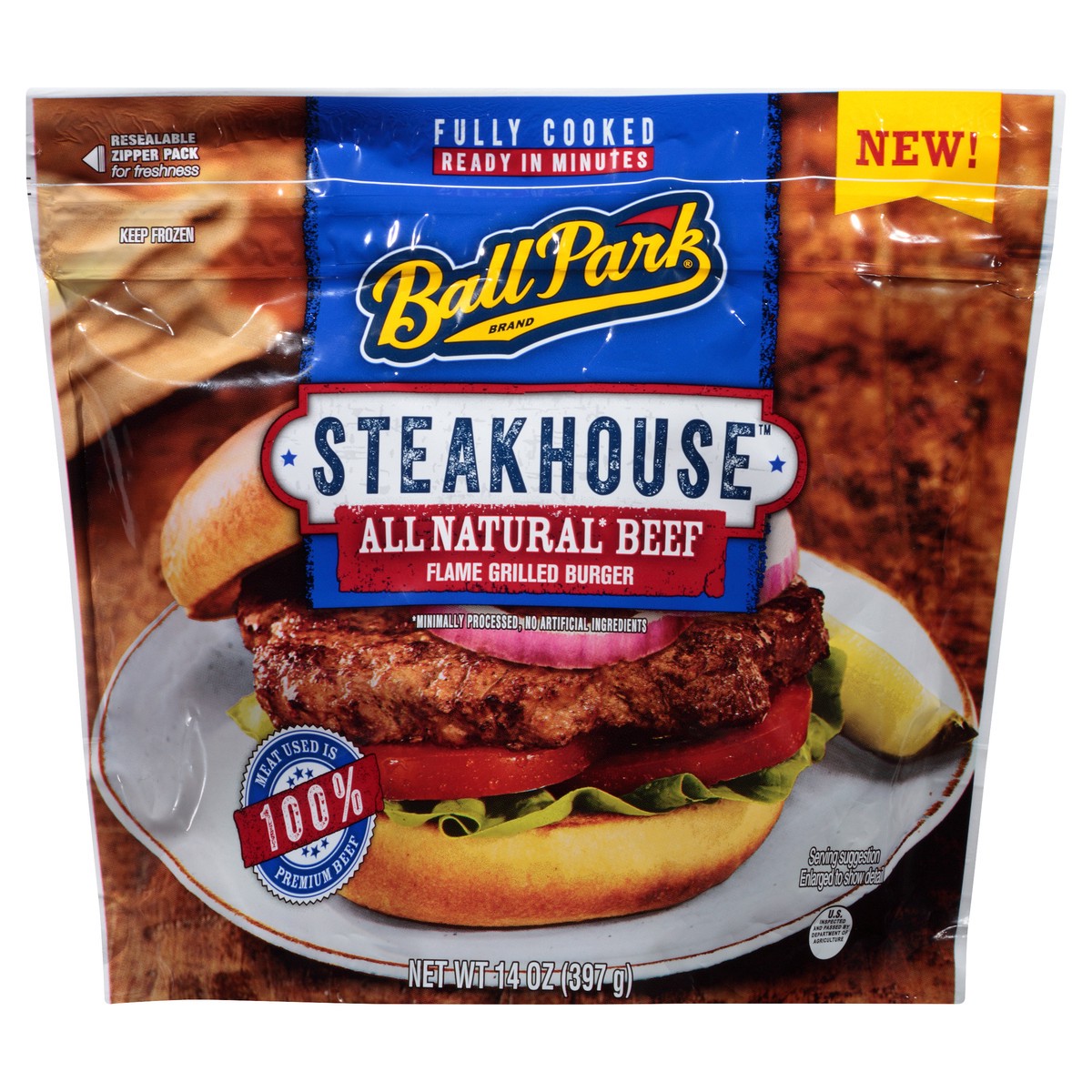 slide 1 of 9, Ball Park Beef, 14 oz