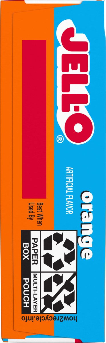 slide 8 of 9, Jell-O Orange Artificially Flavored Zero Sugar Low Calorie Gelatin Dessert Mix, Family Size, 0.6 oz Box, 0.6 oz