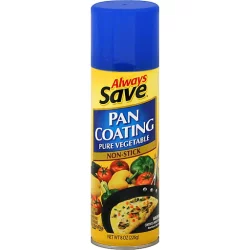Always Save Pan Coating Vegetable Oil Non-Stick Cooking Spray - 8 oz
