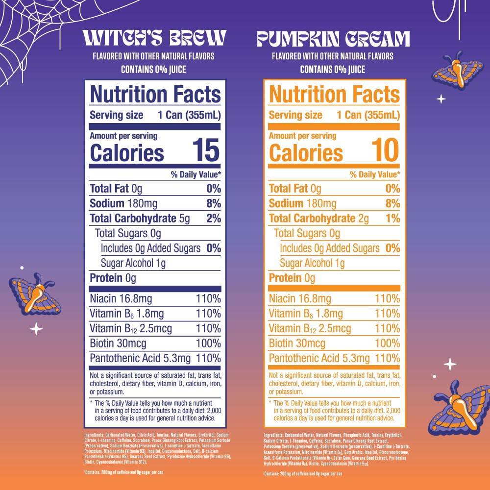 slide 3 of 6, Alani Nu Pumpkin Cream/Witchs Brew Variety 12Pk, 12 oz