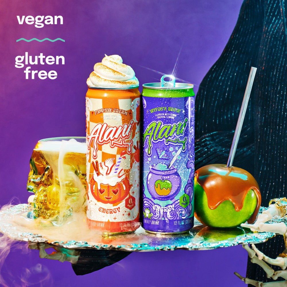 slide 2 of 6, Alani Nu Pumpkin Cream/Witchs Brew Variety 12Pk, 12 oz