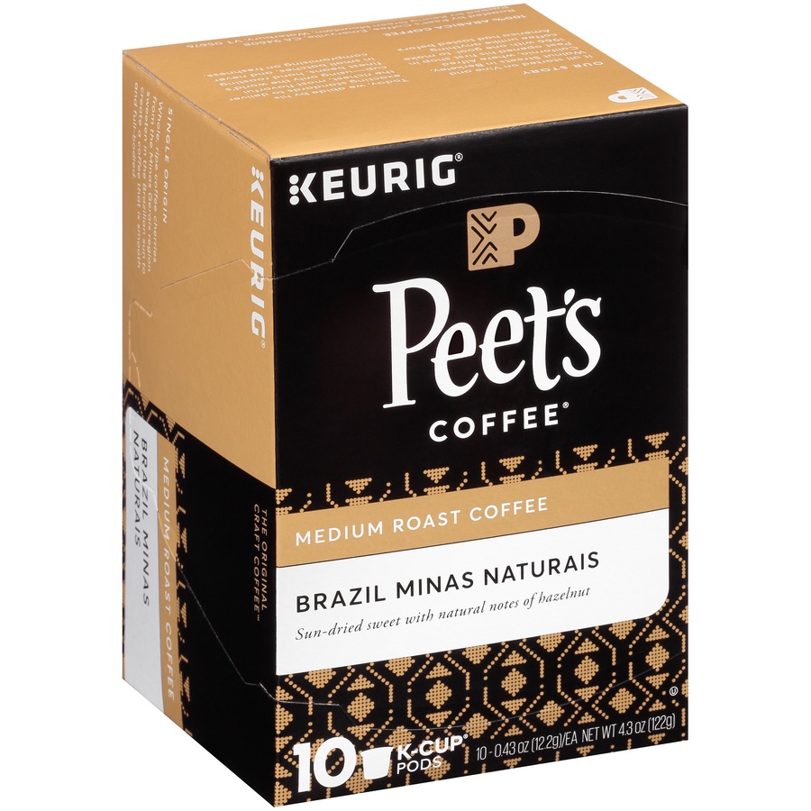 slide 2 of 7, Peet's Coffee Medium Roast Brazil Coffee 10 - 0.43 oz Pods, 10 ct