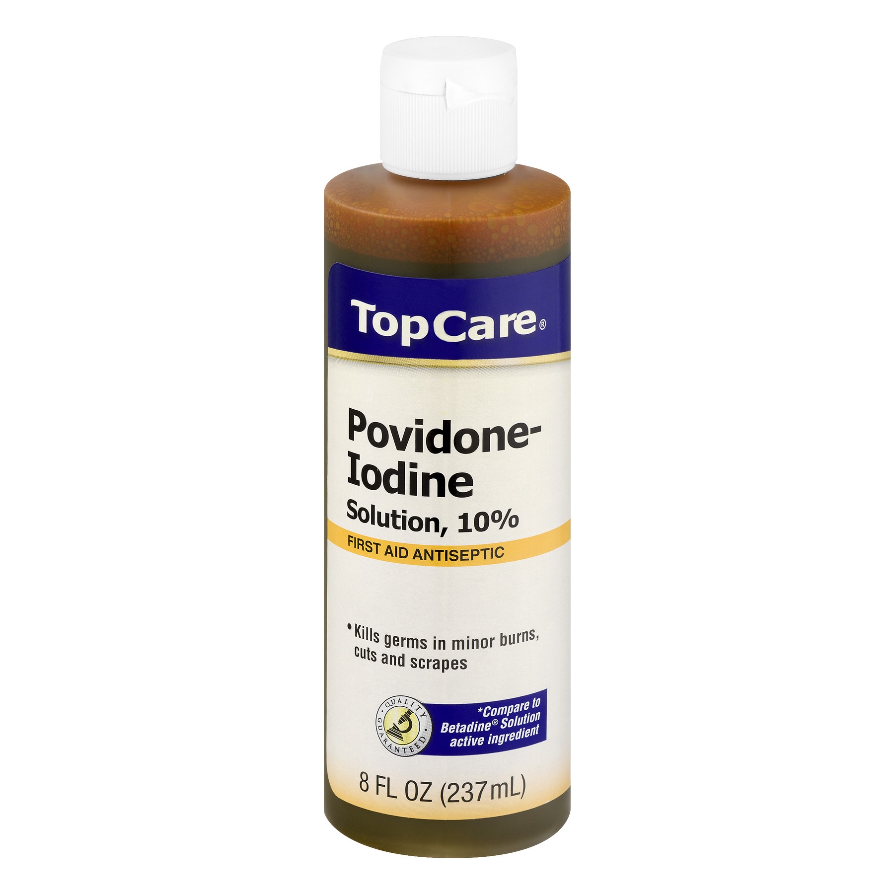 slide 1 of 1, TopCare PovidoneIodine Solution, 10%, 8 oz