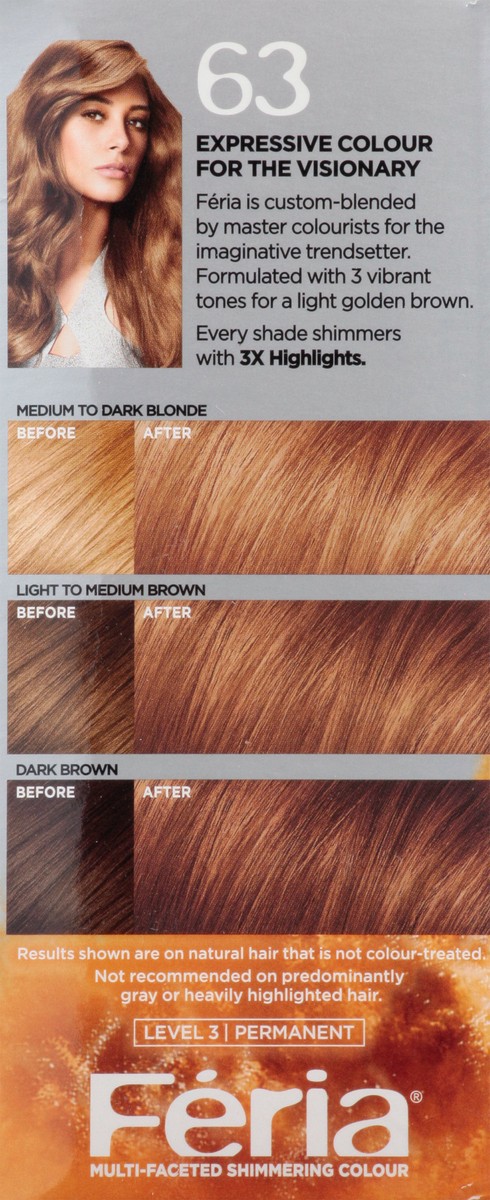 slide 9 of 12, L'Oréal Fería Light Golden Brown 63 Permanent Haircolour Gel 1 ea, 1 ct