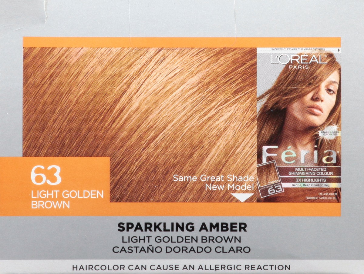 slide 4 of 12, L'Oréal Fería Light Golden Brown 63 Permanent Haircolour Gel 1 ea, 1 ct