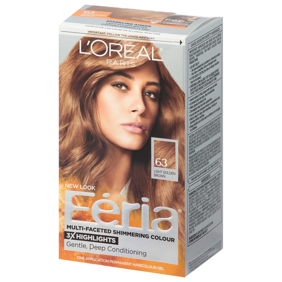 slide 12 of 12, L'Oréal Fería Light Golden Brown 63 Permanent Haircolour Gel 1 ea, 1 ct