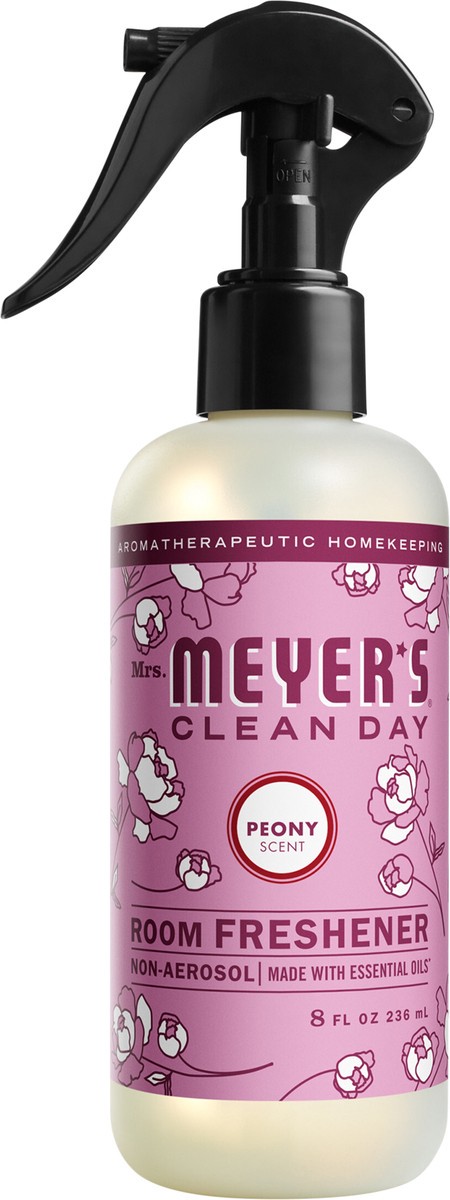 slide 3 of 3, Mrs. Meyer's Clean Day Room Freshener, Peony Scent, 8 Ounce Non-Aerosol Spray Bottle, 8 oz