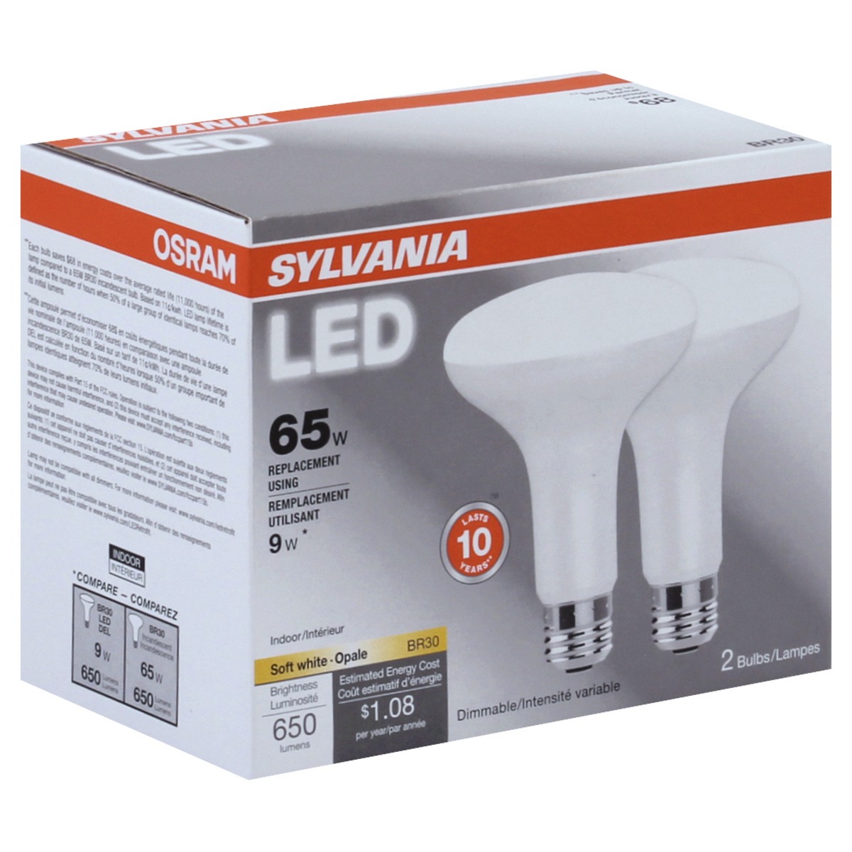 slide 3 of 5, Sylvania Light Bulbs 2 ea, 2 ct