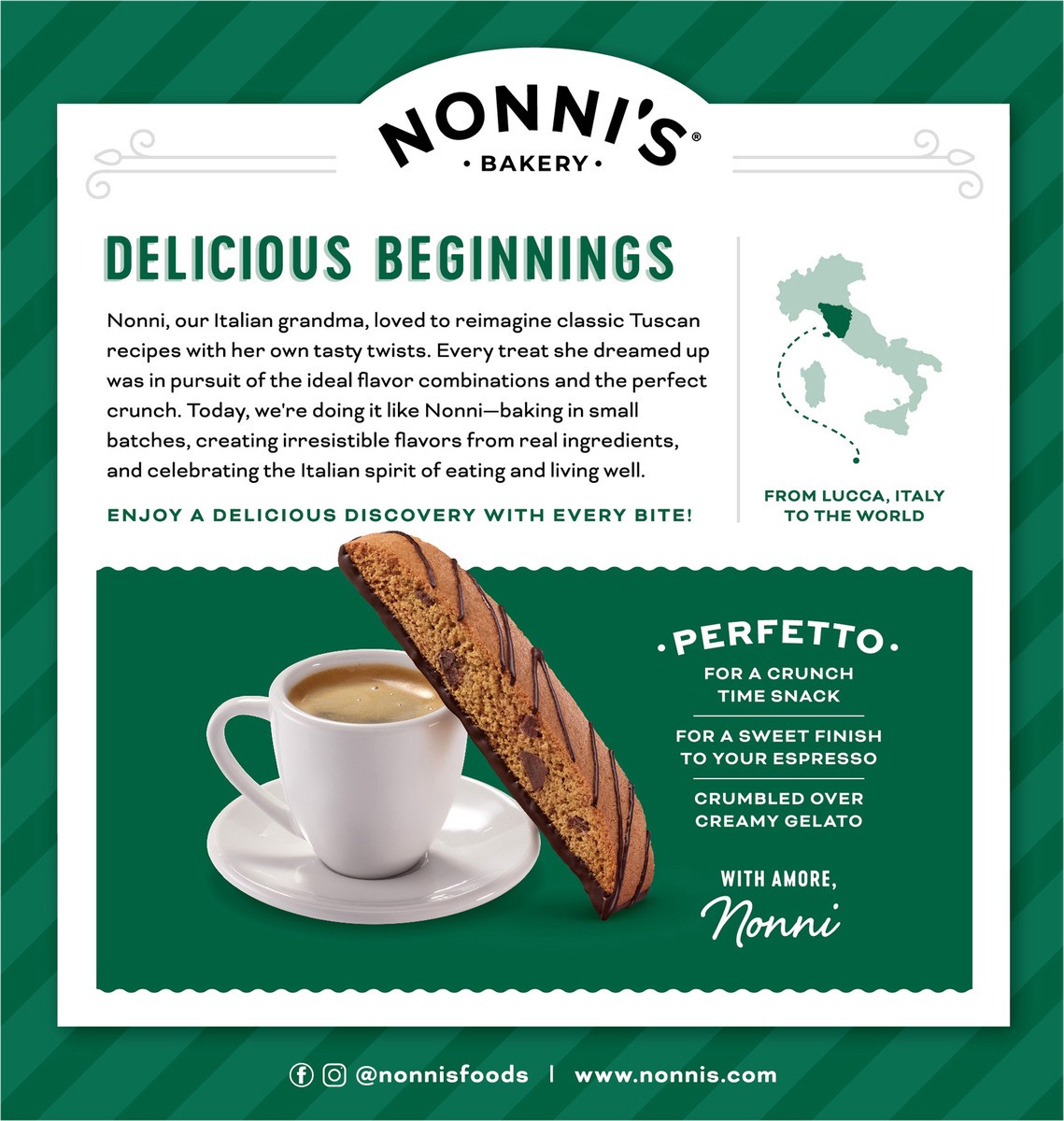 slide 6 of 8, Nonni's Nonni’s Espresso Chocolate Chip Biscotti, 8-count carton 6.88 oz, 8 ct