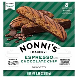 Nonni's Nonni’s Espresso Chocolate Chip Biscotti, 8-count carton 6.88 oz