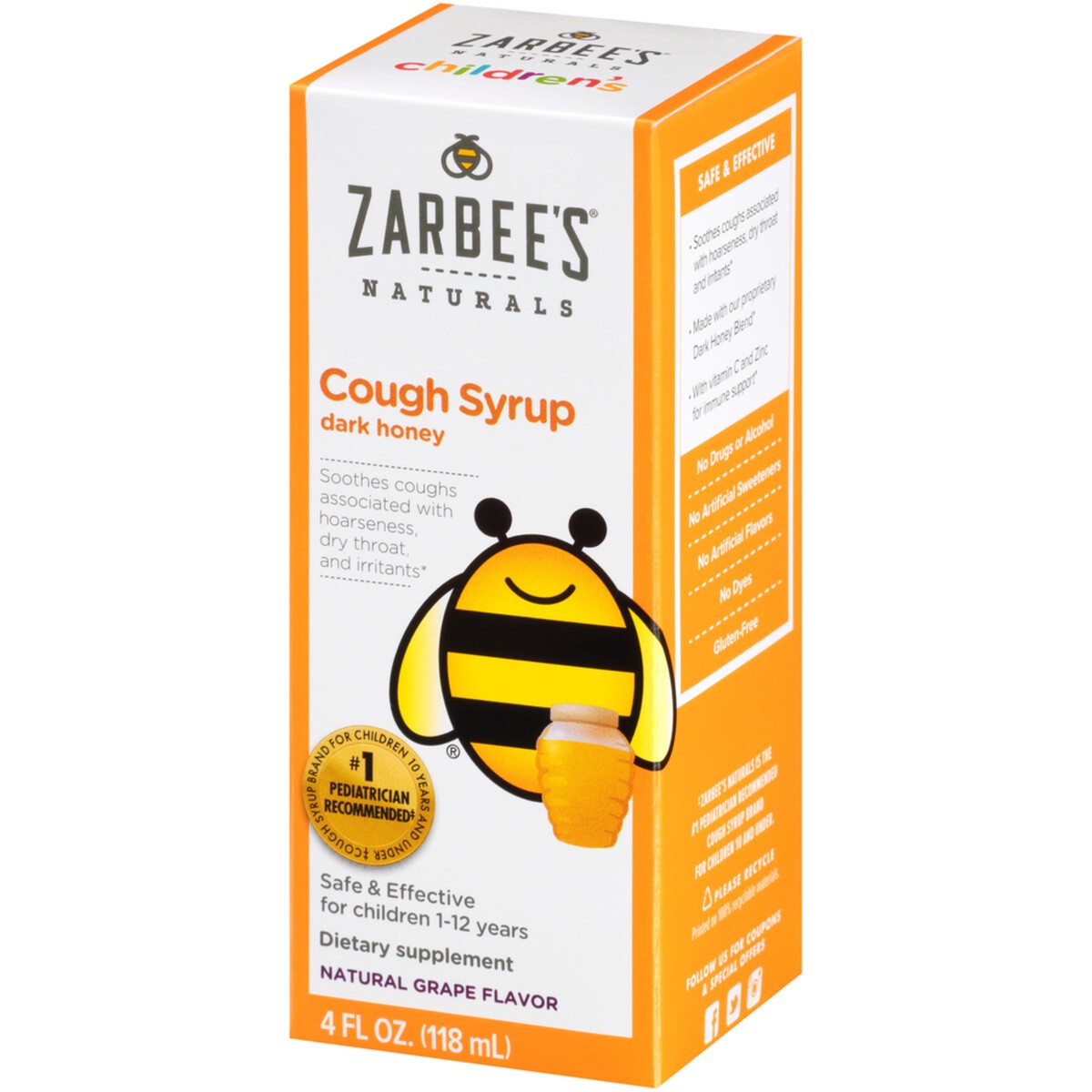 slide 3 of 8, Zarbee's Naturals Cough Syrup, 4 fl oz