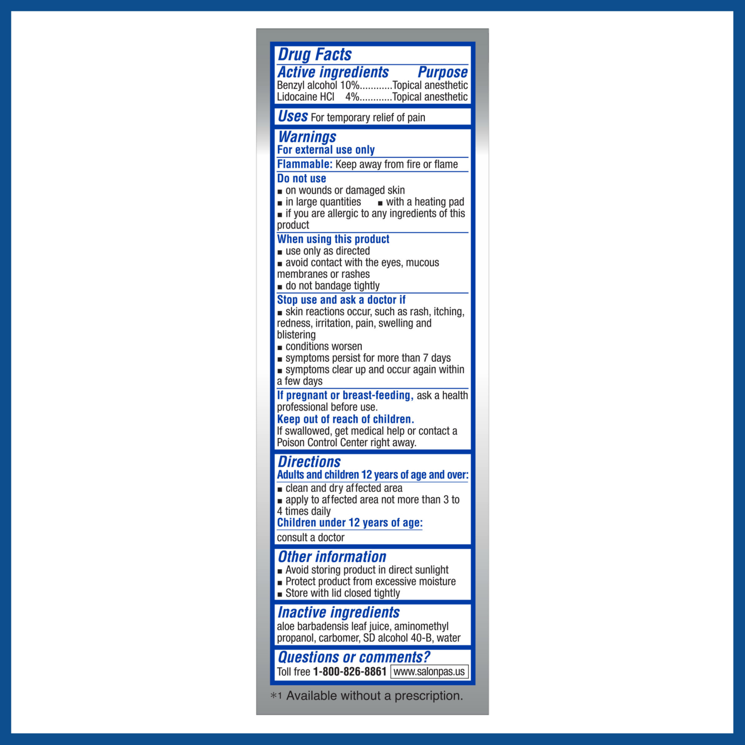 slide 4 of 7, Salonpas Lidocaine Plus Roll-On, 3 fl oz