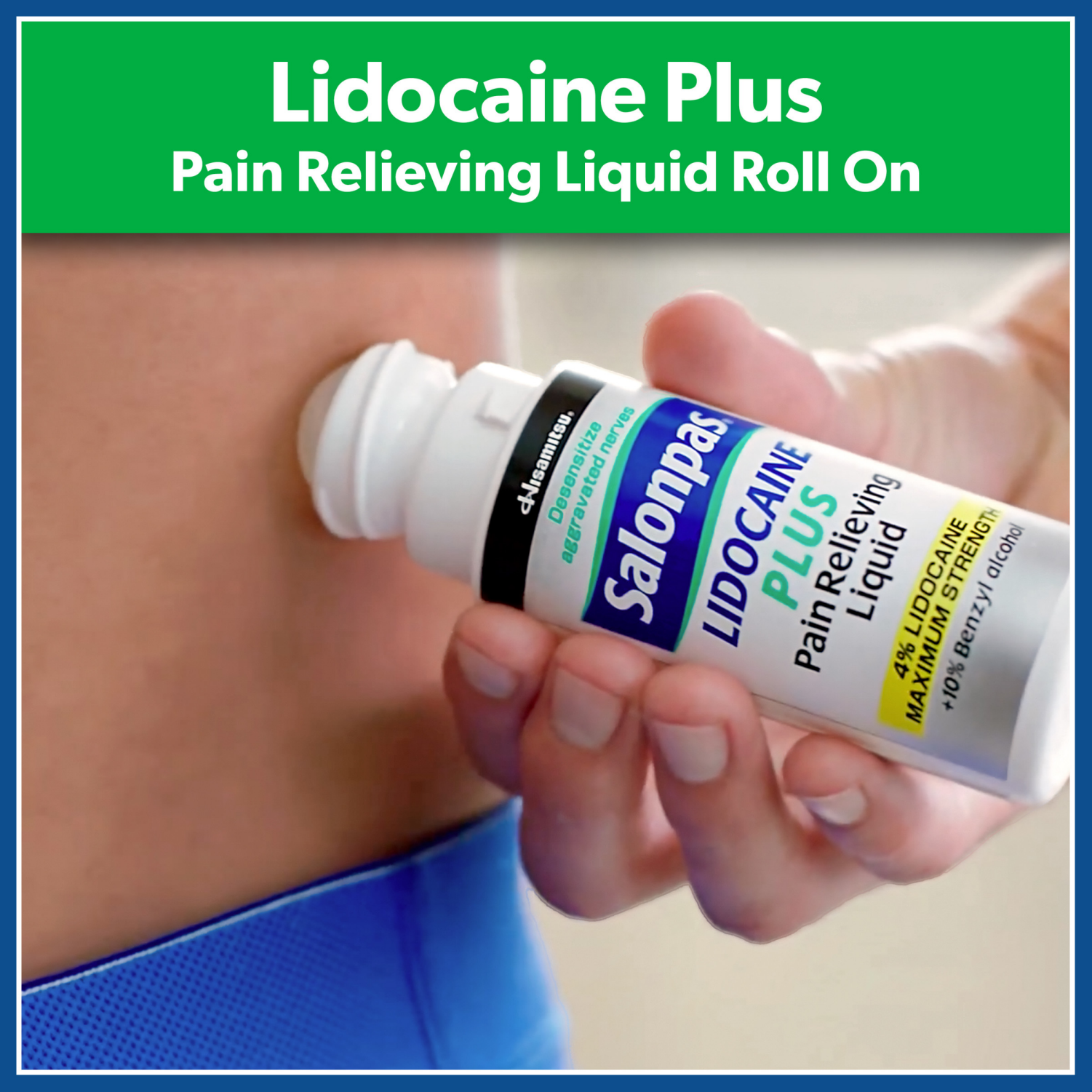 slide 5 of 7, Salonpas Lidocaine Plus Roll-On, 3 fl oz