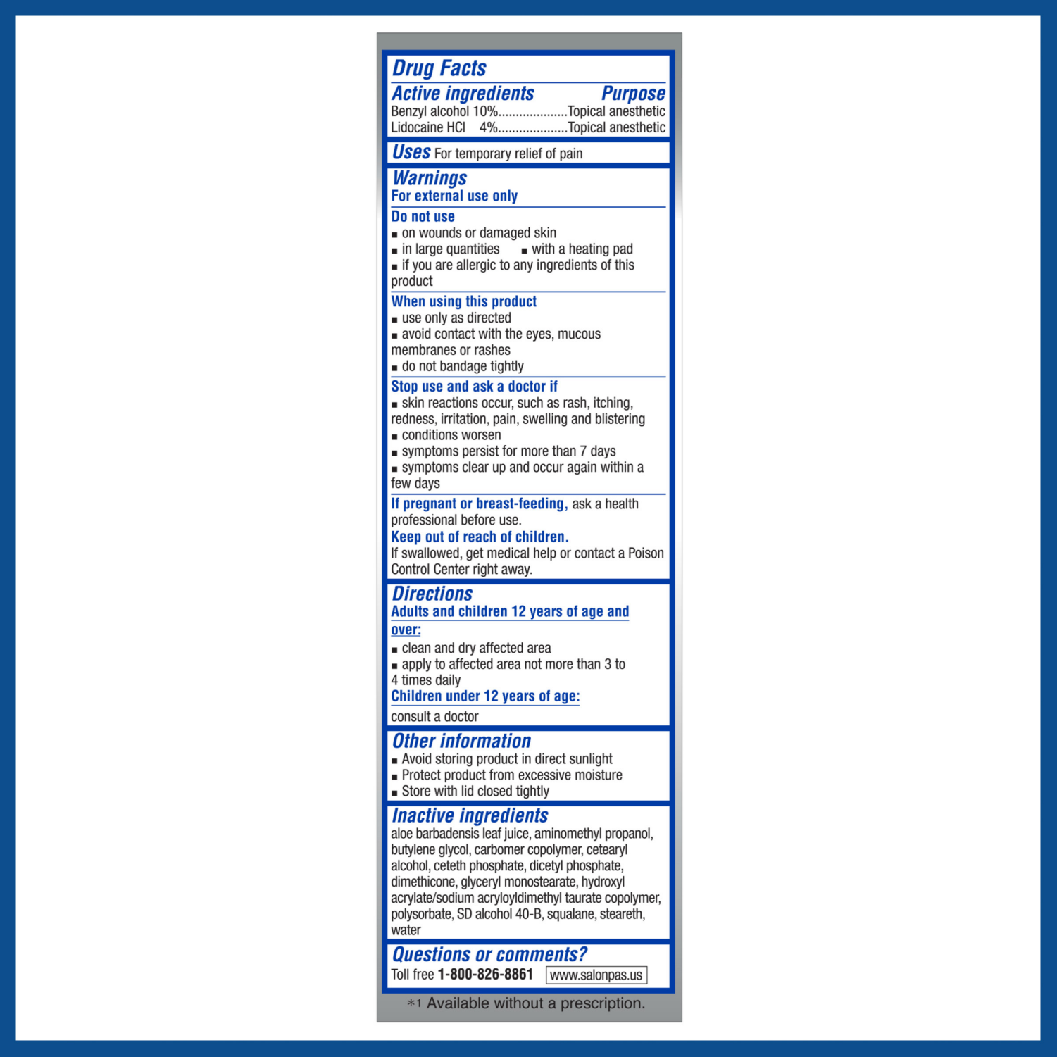 slide 4 of 7, Salonpas Lidocaine Plus Pain Relieving Cream 3 oz, 3 oz