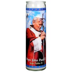 St. Jude Jar Candle, Pope John Paul II, 8 Inch