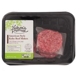 Nature's Promise 73% Lean 27% Fat American Style Kobe Beef Sliders - 4 ct