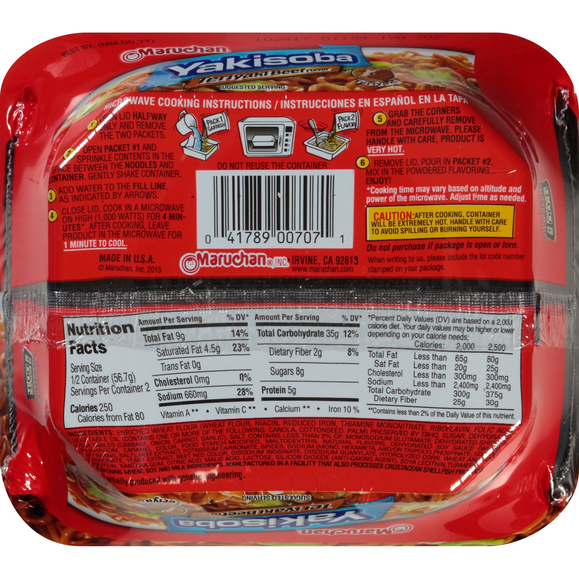 slide 5 of 8, Maruchan Yakisoba Teriyaki Flavor Noodles, 4 oz