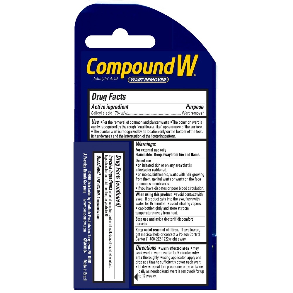 slide 2 of 2, Compound W Maximum Strength Fast Acting Liquid Wart Remover, 0.31 fl oz, 0.31 fl oz
