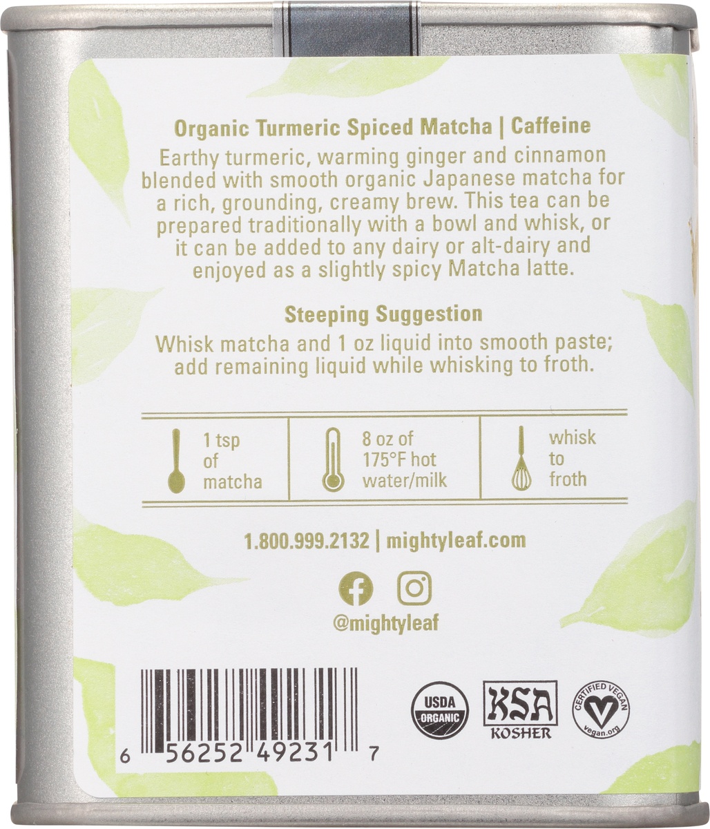 slide 6 of 10, Mighty Leaf Organic Loose Spiced Turmeric Matcha Tea, 1.5 oz