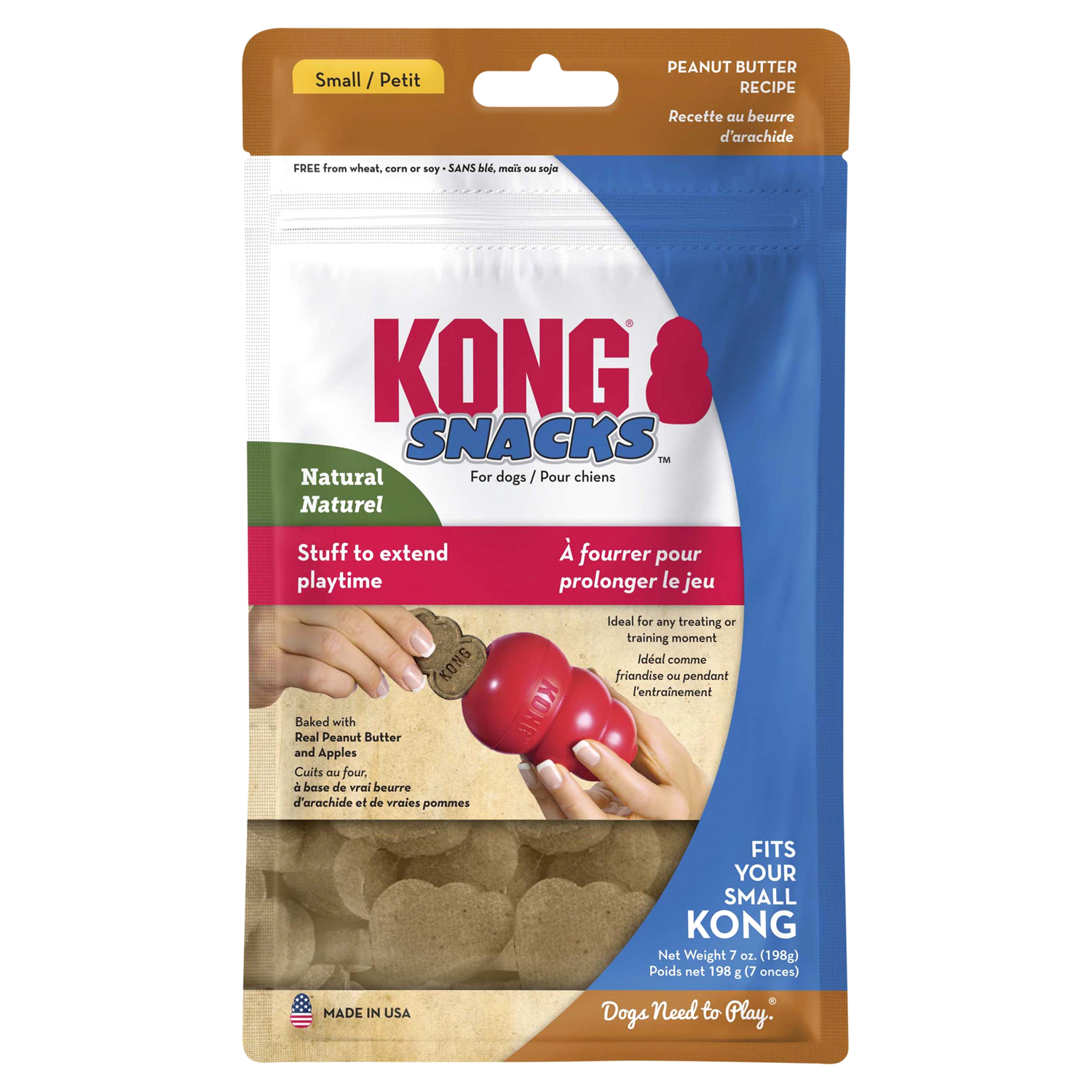 slide 2 of 4, KONG Small Peanut Butter Recipe Snacks for Dogs 7 oz, 7 oz