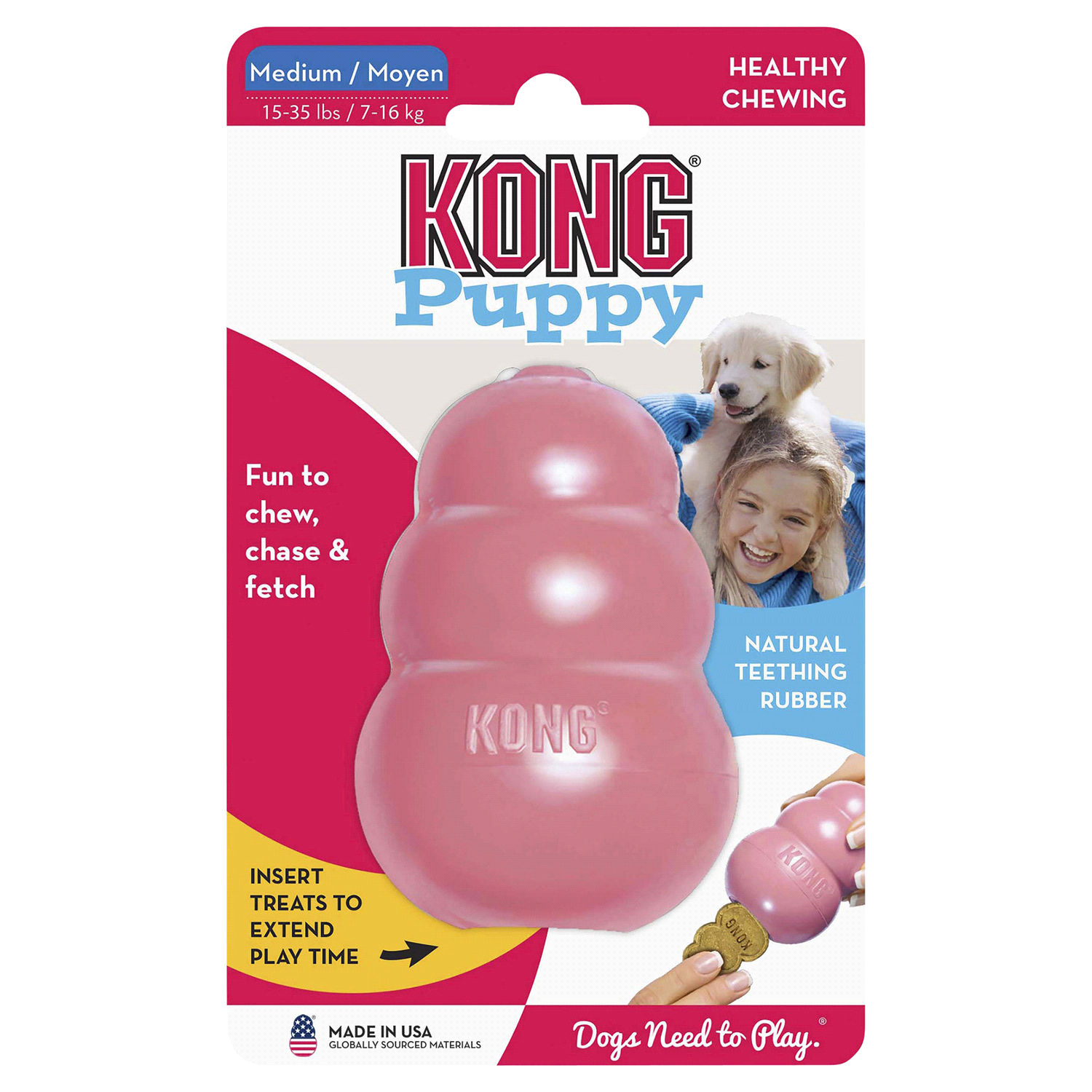 slide 4 of 5, KONG Medium Puppy Dog Toy 1 ea Card, 1 ct