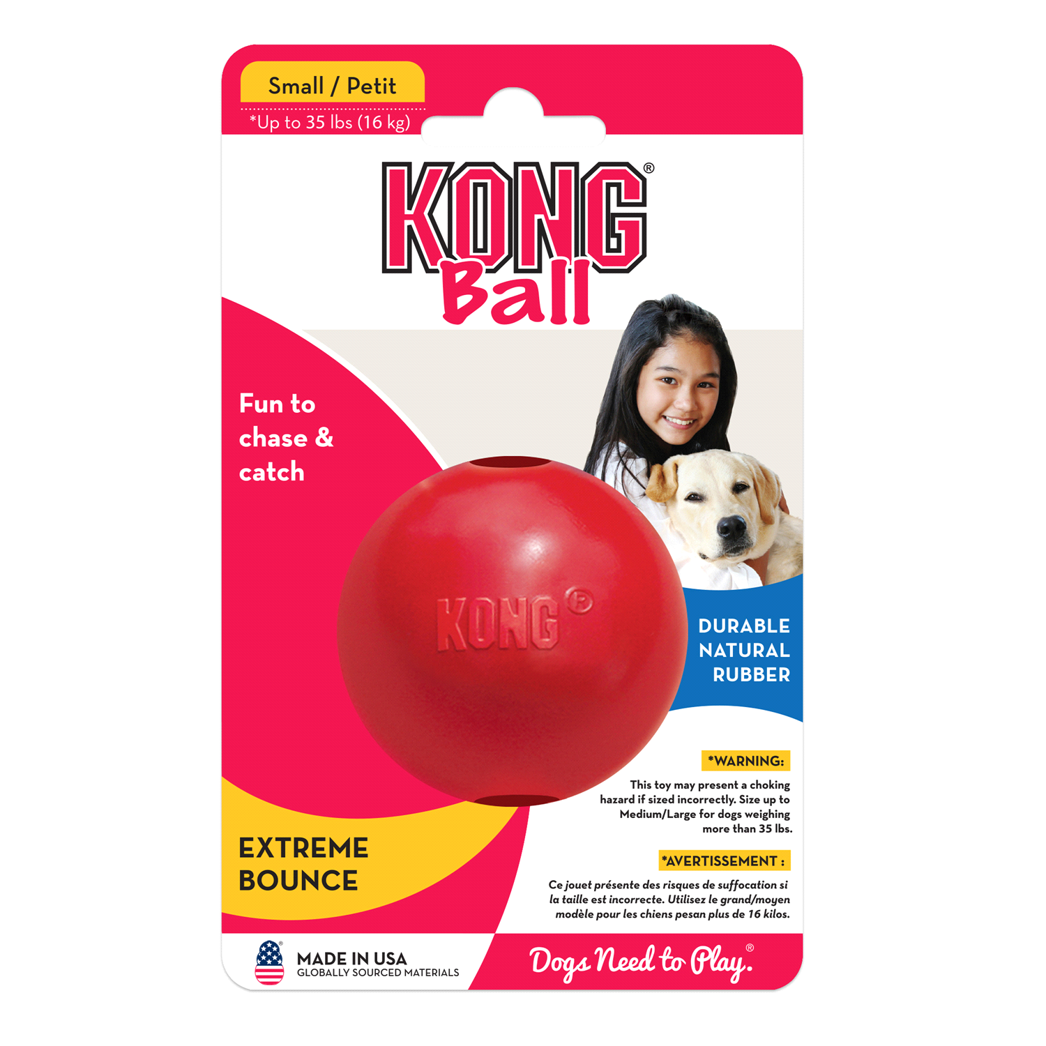 slide 2 of 2, KONG Ball w/Hole Sm, 1 ct