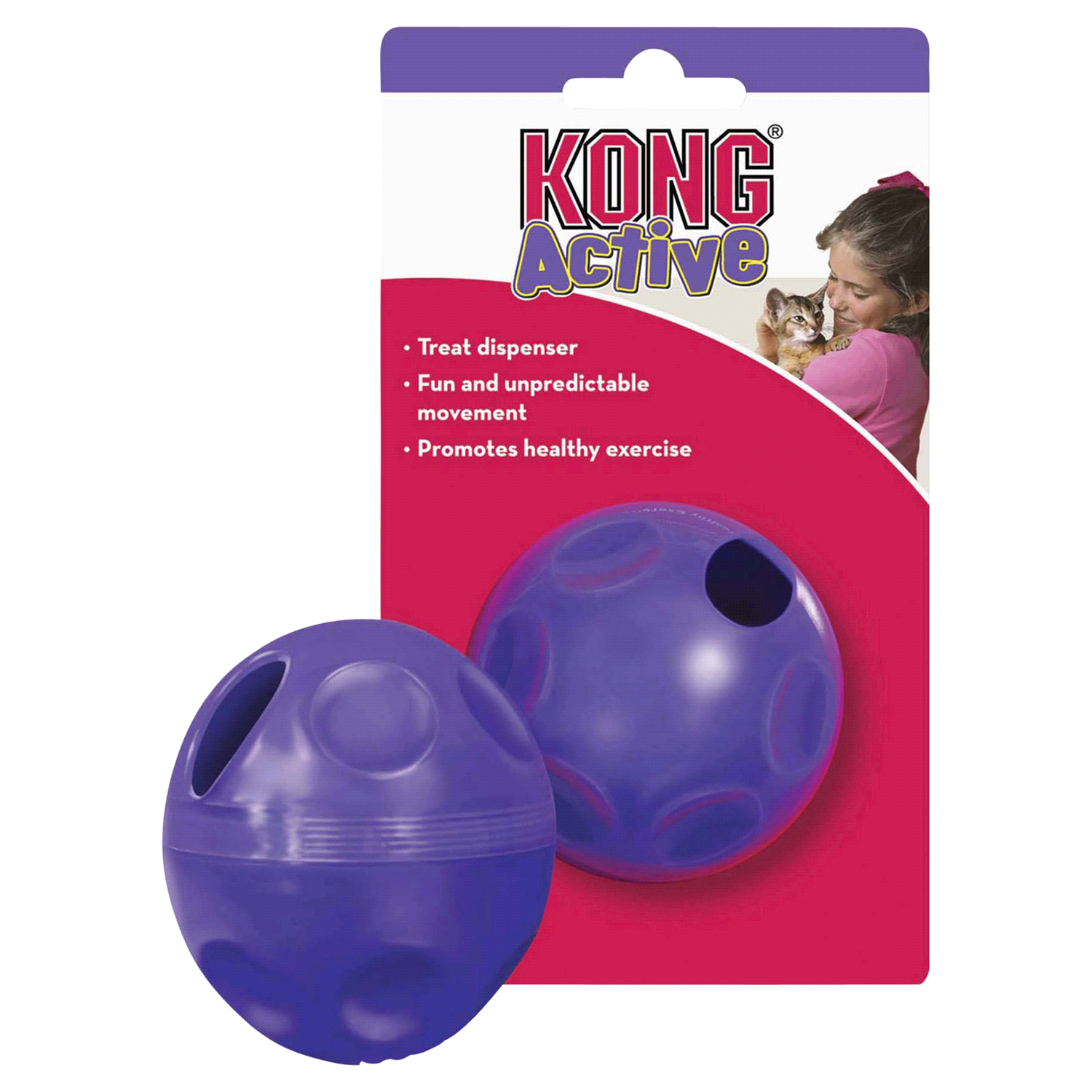 slide 2 of 2, KONG Cat Treat Dispensing Ball, 1 ct