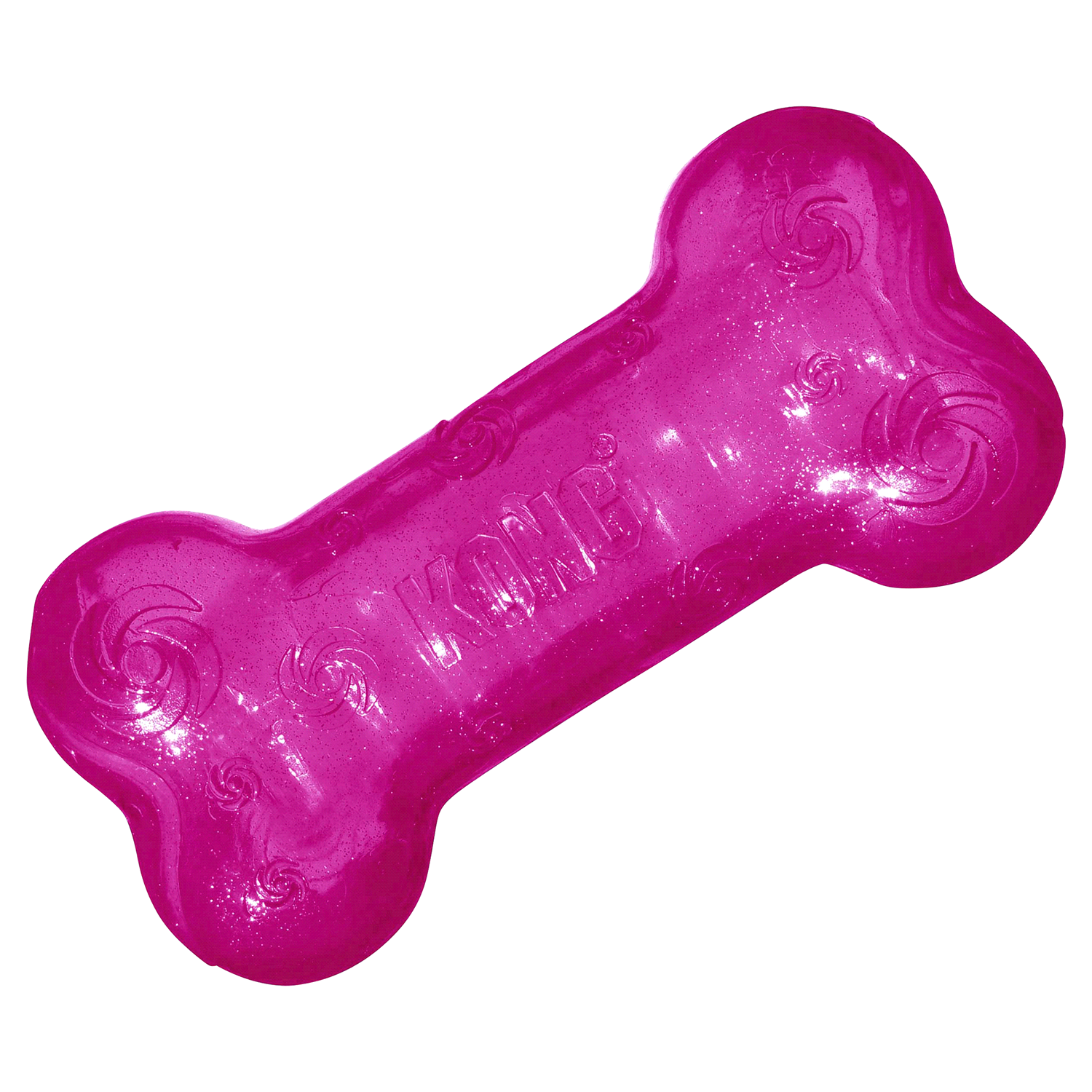 slide 1 of 3, KONG Squeezz Crackle Bone Assorted Medium, MED