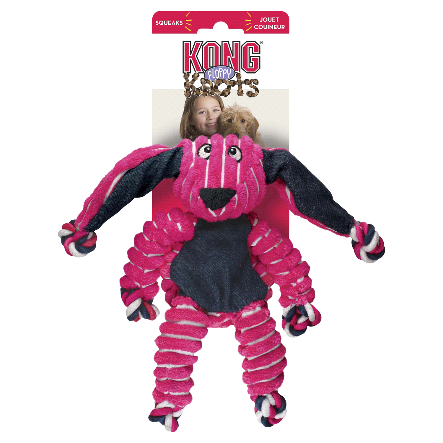 slide 2 of 2, Kong Floppy Knots Bunny Dog Toy, 1 ct