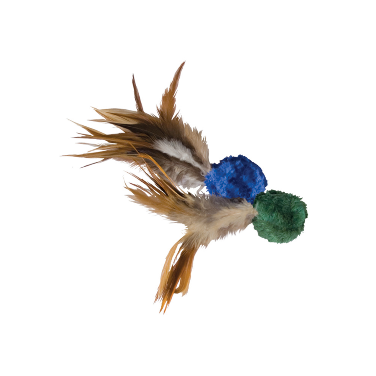 slide 1 of 1, KONG Naturals Cat Toy Crinkle Ball w/Feathers Assorted, 1 ct
