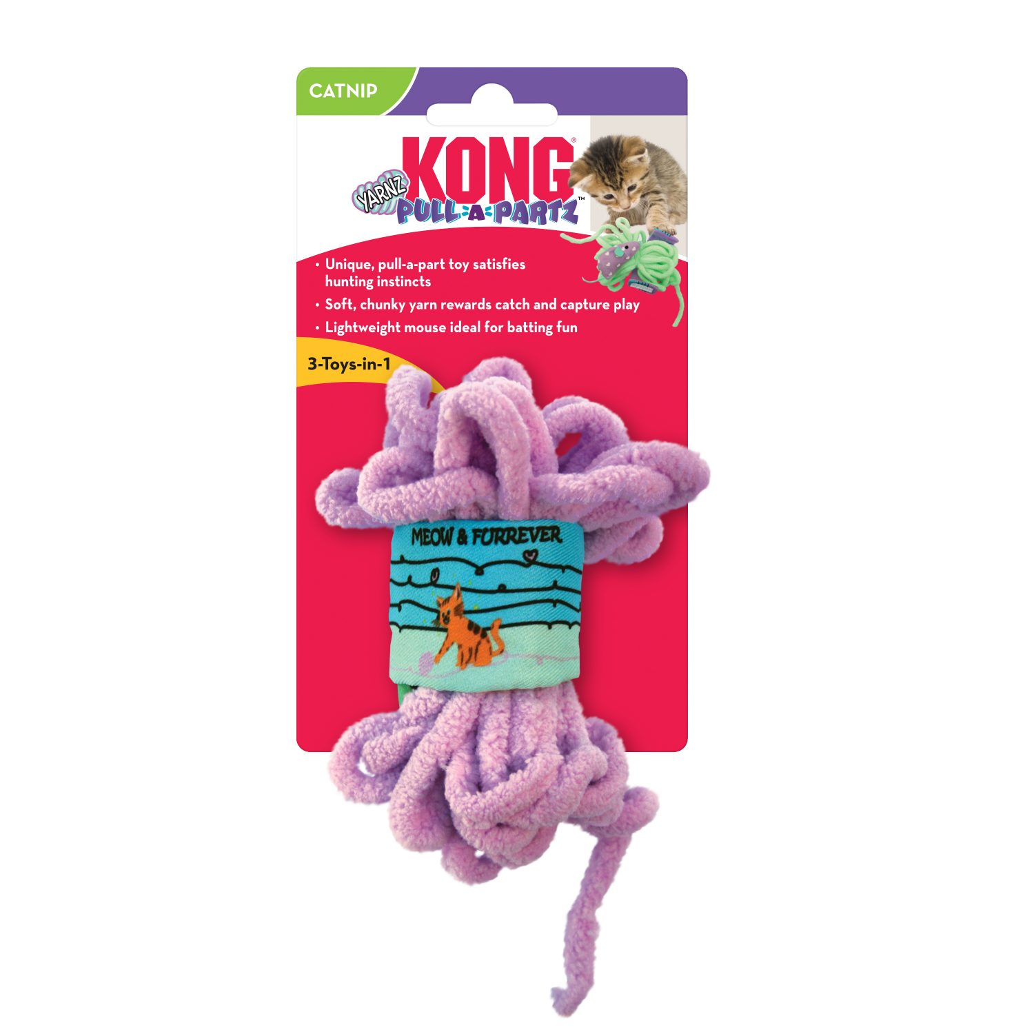 slide 4 of 6, KONG Pull-A-Partz Yarnz Assorted, 1 ct