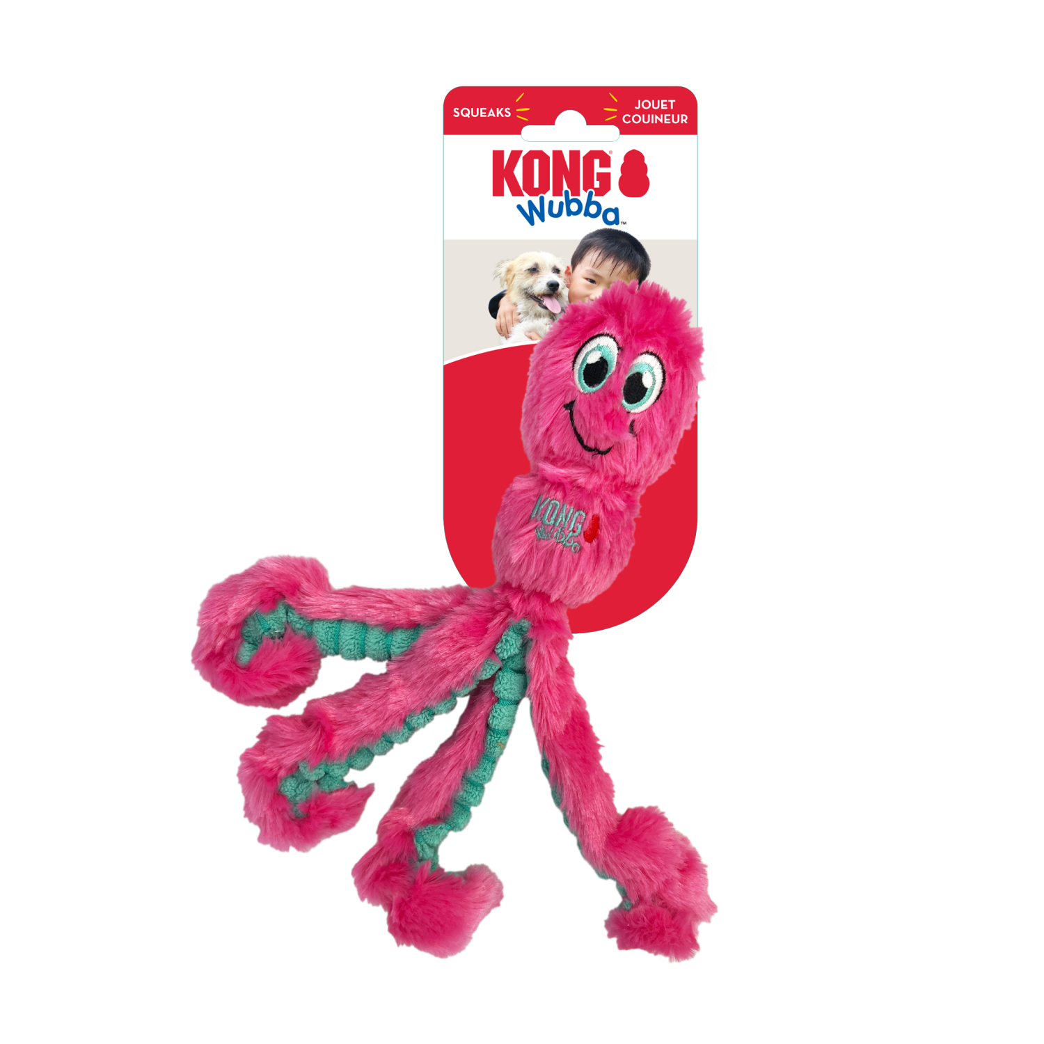 slide 2 of 4, Kong Dog Toy Wubba Octopus Astd Sm, 1 ct