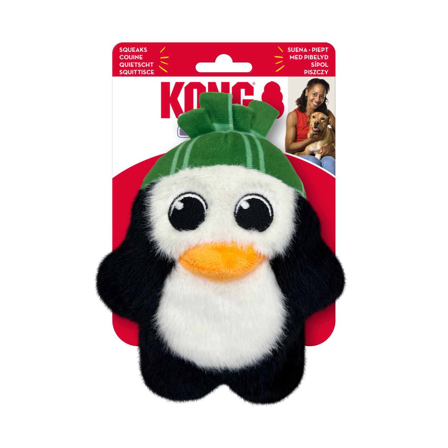 slide 2 of 3, KONG Dog Holiday Snuzzles Penguin Sm, SM