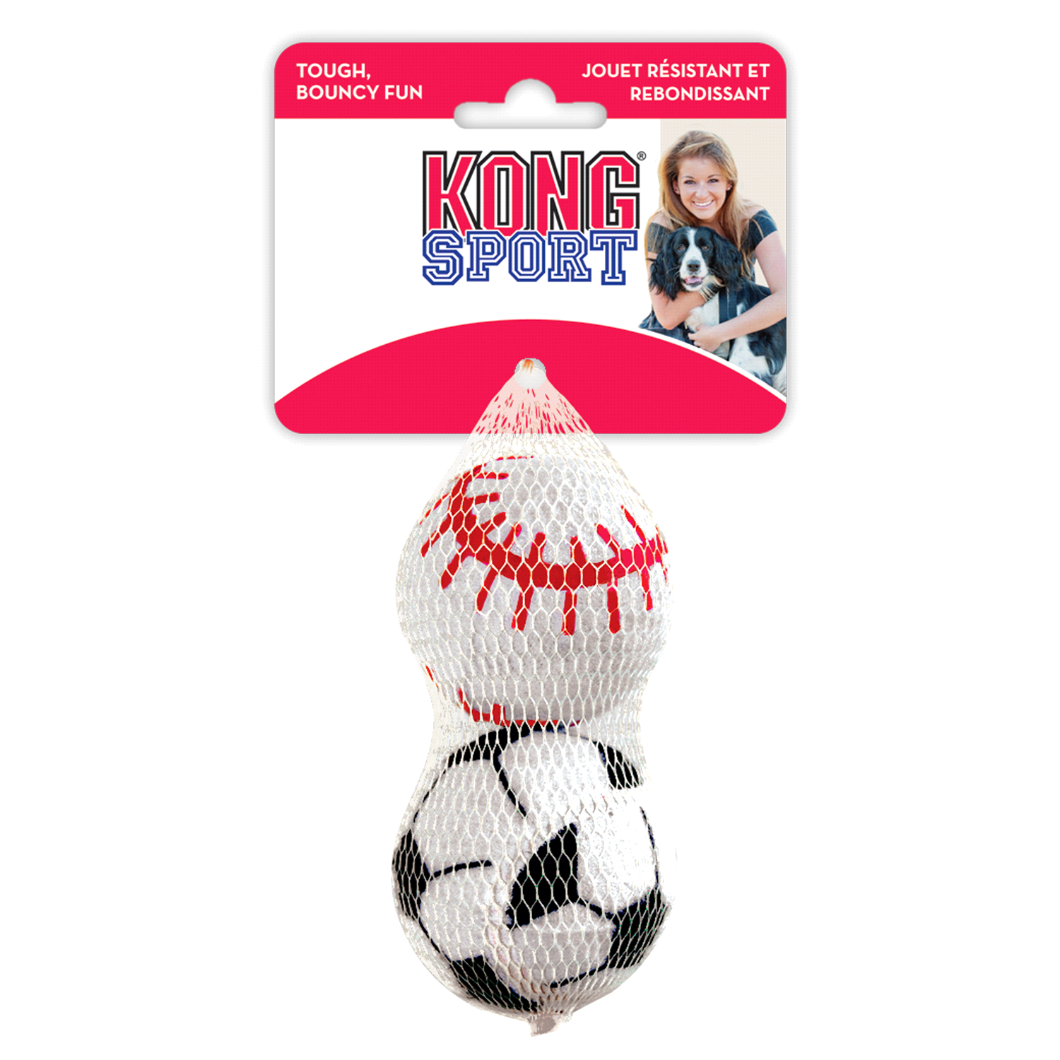 slide 2 of 3, KONG Large Sport Balls Dog Toy 2 ea Card, 2 ct