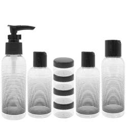 MYTAGALONGS 8-Piece Travel Bottles - Black