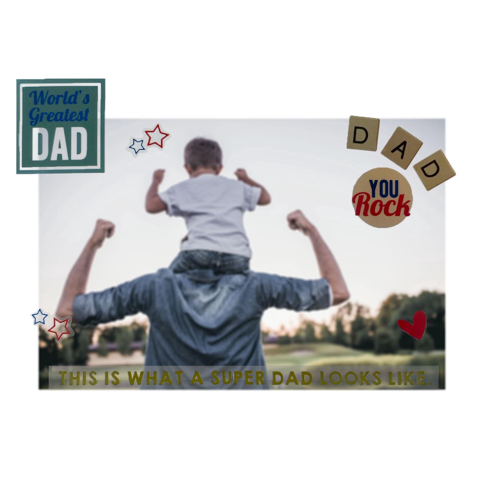 slide 2 of 4, Dad Stickers By Recollections, 3.875 in x 6.875 in
