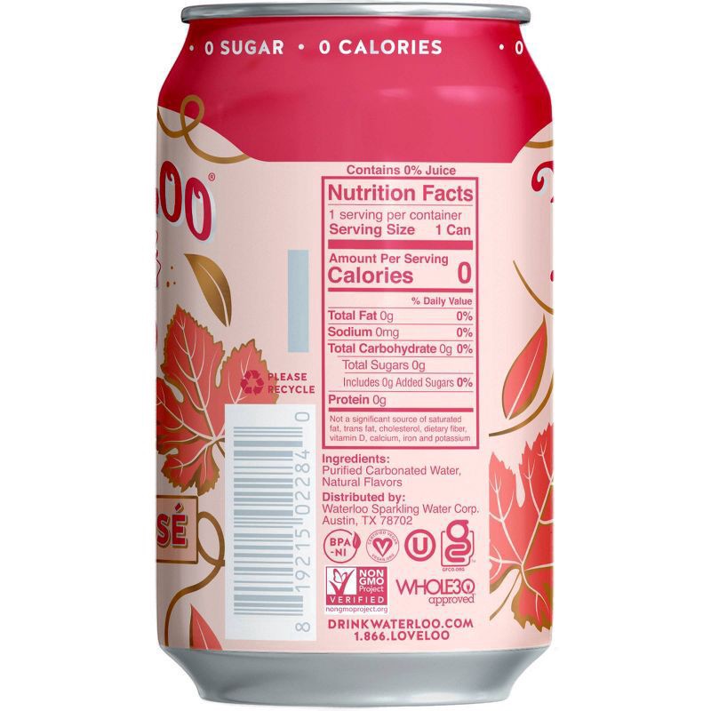 slide 2 of 4, Waterloo All Day Rosé Sparkling Water - 8pk / 12 fl oz Cans - 8 ct, 8 ct