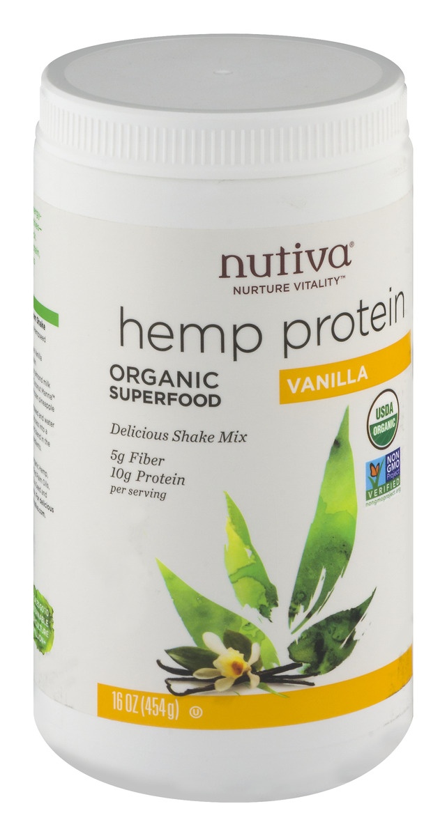 slide 2 of 9, Nutiva Hemp Protein Og2 Vanilla, 16 oz