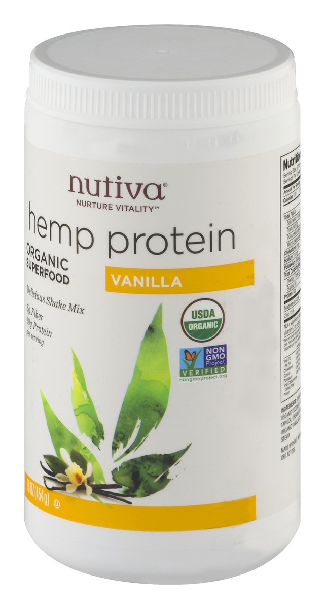 slide 4 of 9, Nutiva Hemp Protein Og2 Vanilla, 16 oz