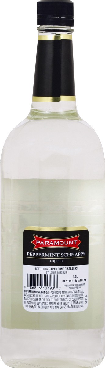 slide 5 of 6, Paramount Peppermint Schnapps 1L Bottle, 1 liter