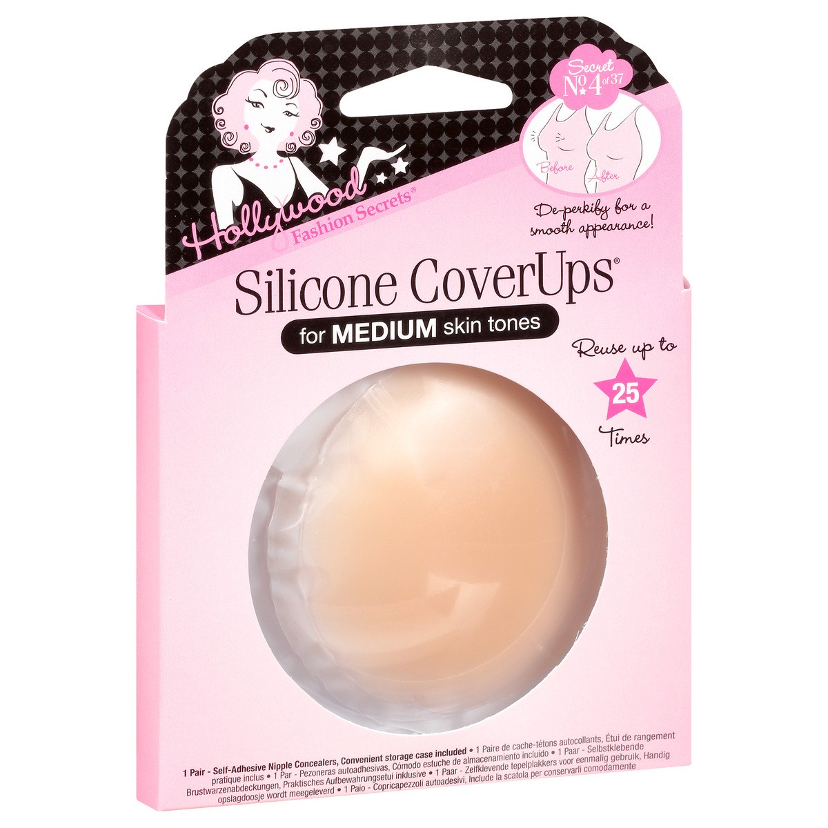 slide 9 of 9, Hollywood Fashion Secrets Medium Silicone CoverUps 1 ea, 1 ct