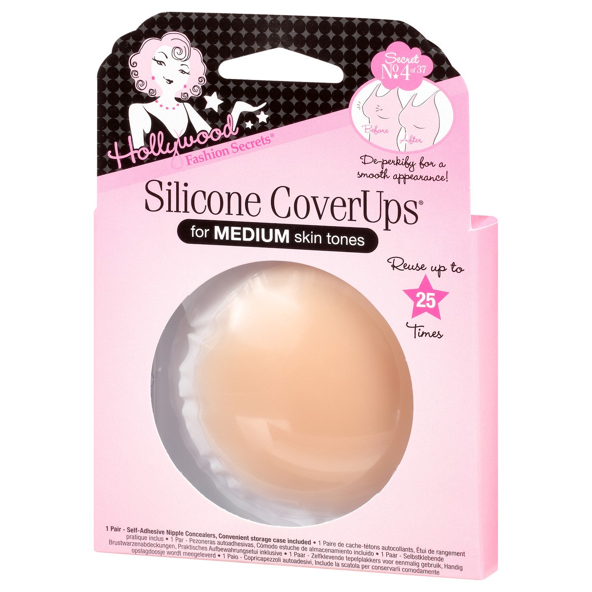 slide 7 of 9, Hollywood Fashion Secrets Medium Silicone CoverUps 1 ea, 1 ct