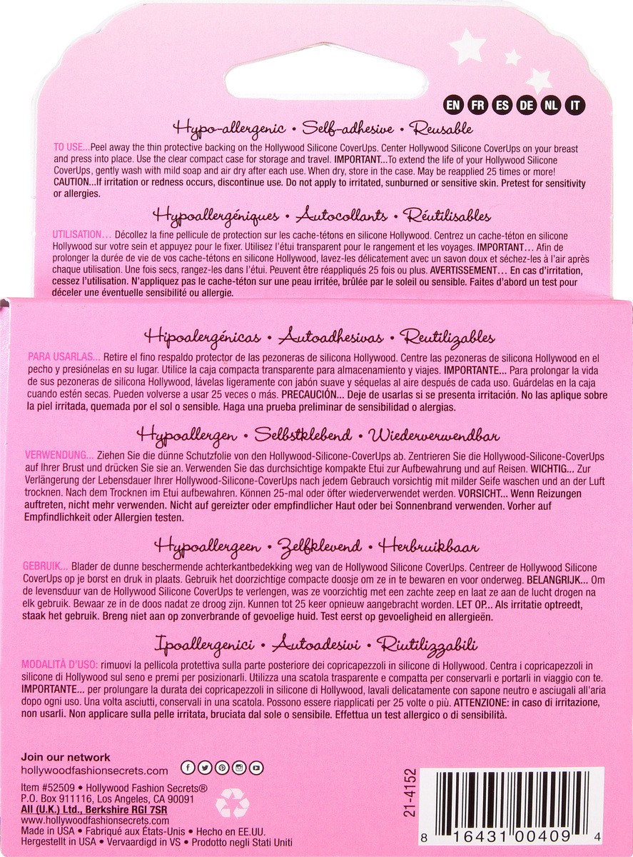 slide 6 of 9, Hollywood Fashion Secrets Medium Silicone CoverUps 1 ea, 1 ct